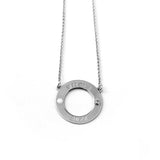925 Sterling Silver Personalized Karma Birthstone Necklace Adjustable 16"-20" - 925 Sterling Silver OEM And Customization