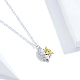 925 Sterling Shining Silver Sweet Honey Hive with Bee Pendant Necklace Fashion Jewelry For Women