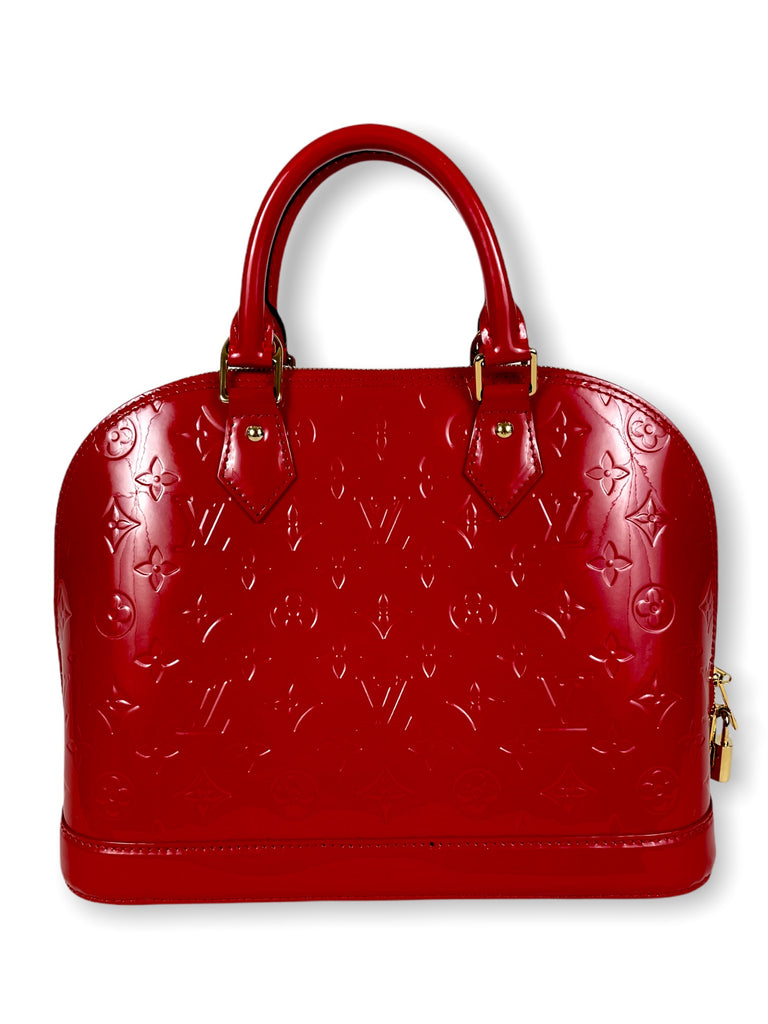 Patent leather mini bag Louis Vuitton Red in Patent leather  21083584