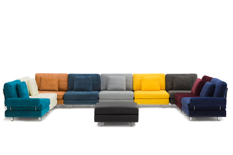 Multi colored couches