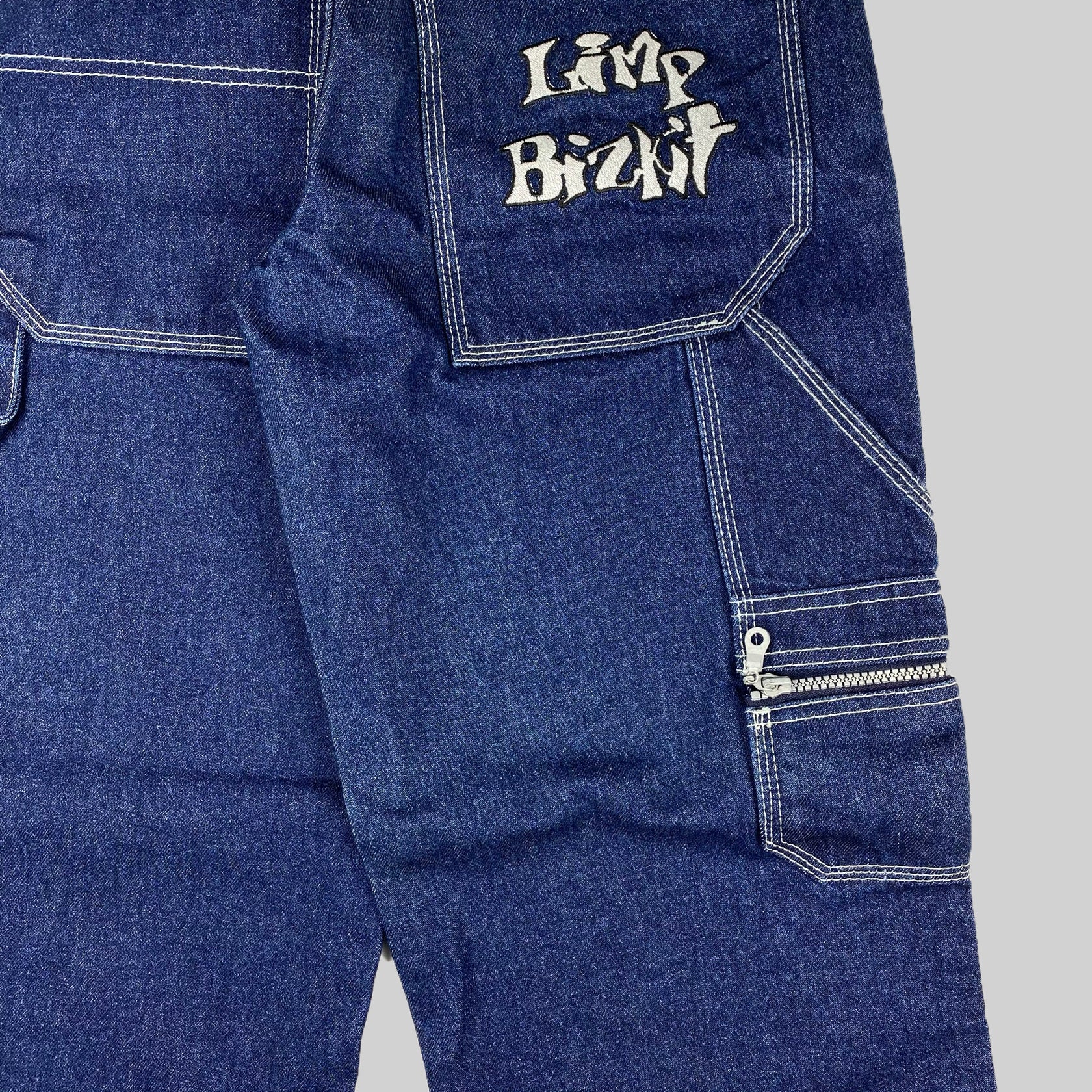 Limp Bizkit - Contrast Stitch Loose Baggy Fit Carpenter Denim Jeans ...