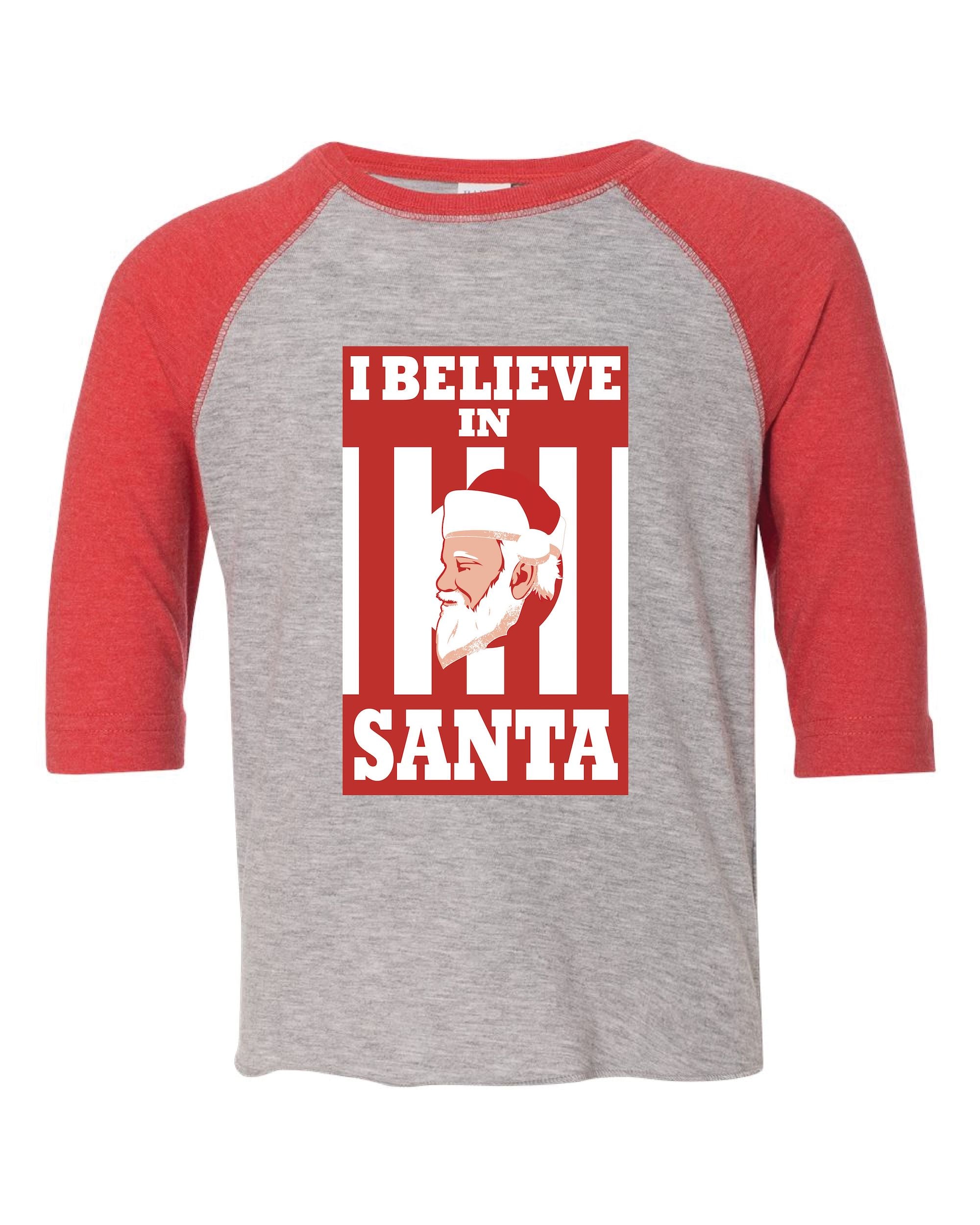 santa baseball shirt