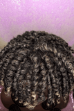 WIG Large Bantu Knots Afro Coil Kinky Twist Hair Full Cap Natural Premium Fiber