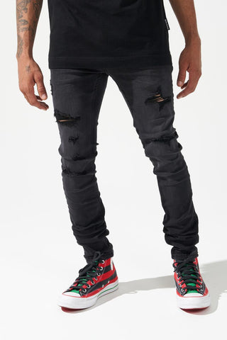 Serenede PALACE RIPPED JEANS BLACK