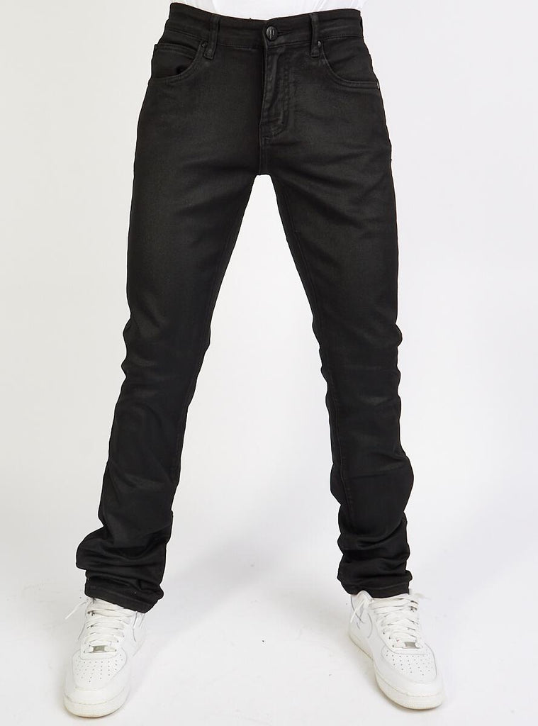 Politics Jeans - Stacked Wax Denim Jeans (Black) – Octane