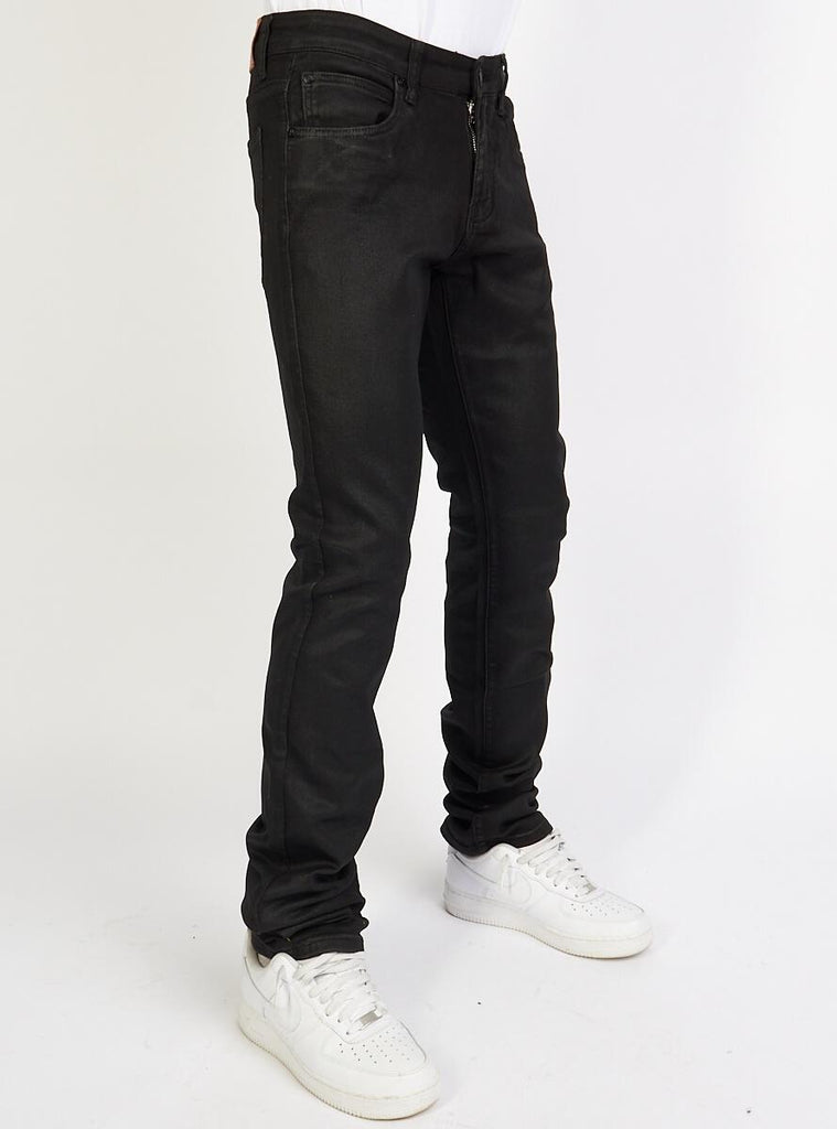 Politics Jeans - Stacked Wax Denim Jeans (Black) – Octane