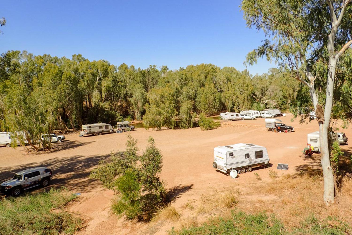 Broad and open campsite on the Gregory River
