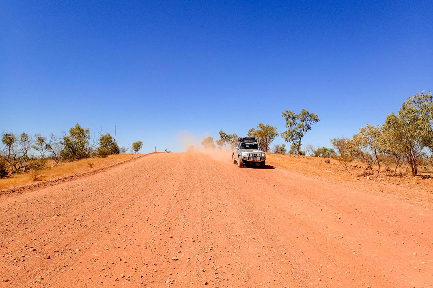 Kicking up some dust on Gregory Downs Camooweal Road