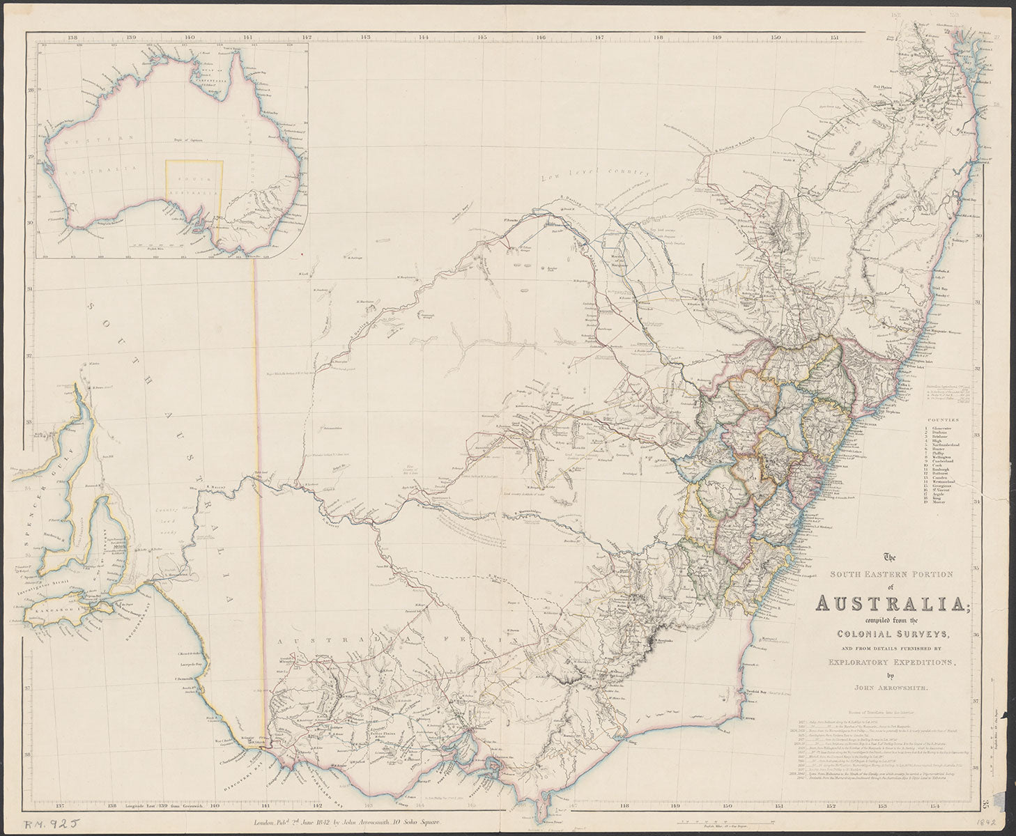 ARROWSMITH 1842 – The south-eastern portion of Australia