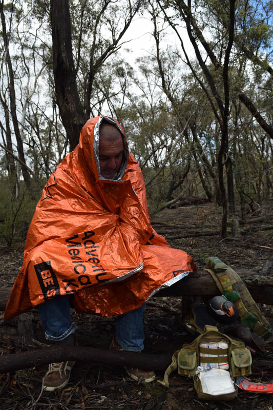 A Survival Blanket can help treat shock, hypothermia and keep you dry.