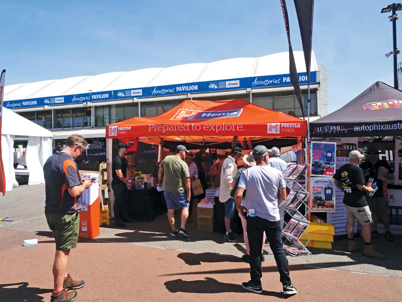 Hema Maps stand at the Victorian Caravan & Camping Supershow