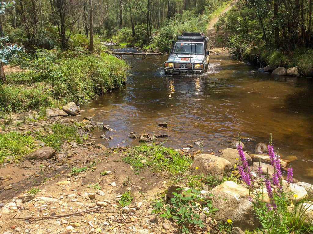 Ingeegoodbee Track River crossing Hema Maps Hema's Top 5 Victorian High Country 4X4 drives