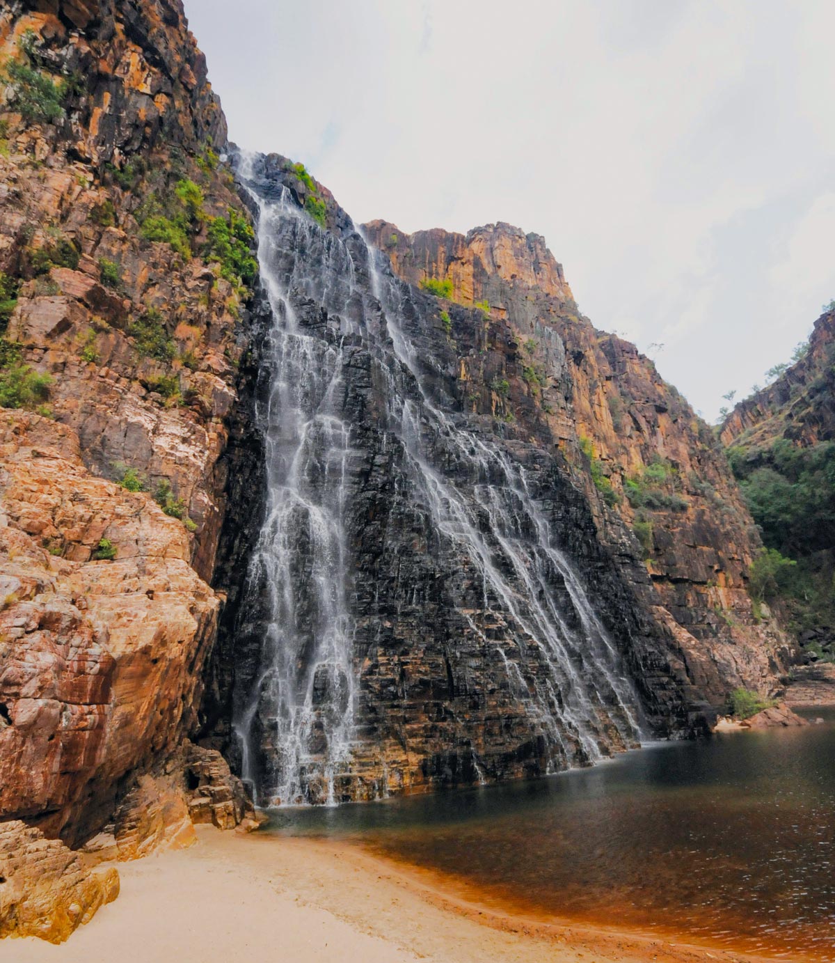 Twin Falls flowing in Kakadu National Park, Northern Territory