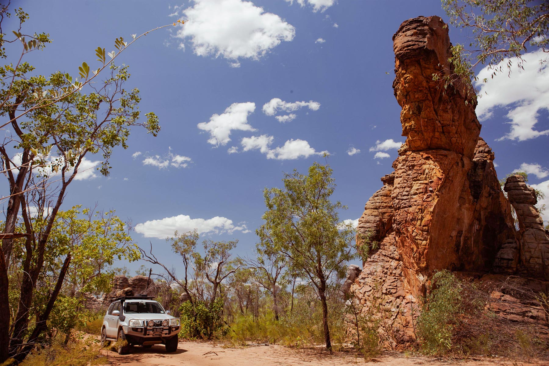 This towering rock guards the entrance to Western Lost City