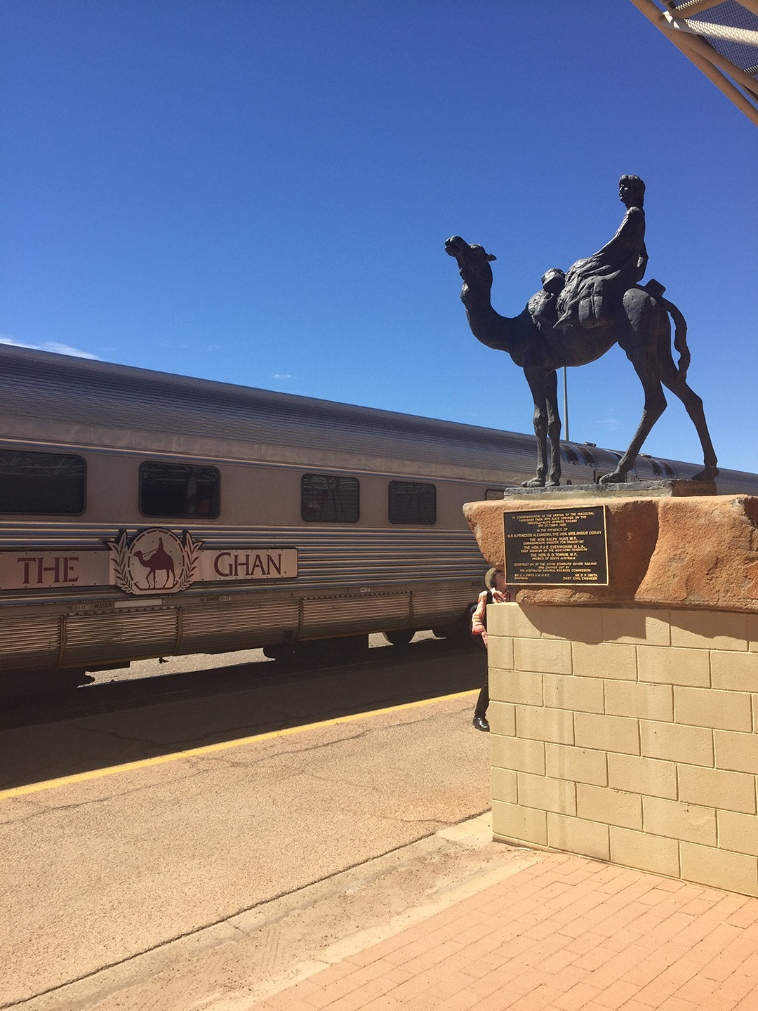 The Ghan stops at Alice Springs en route between Adelaide and Darwin