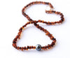 amber and tahitian pearl classy little necklace