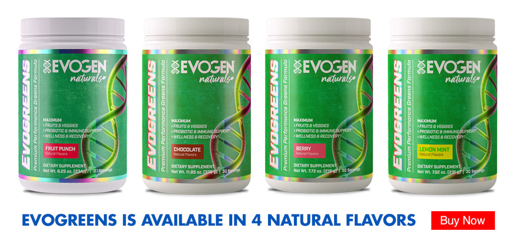 Evogreens is available in 4 natural flavors