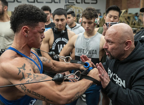 Hany Rambod trains Damen Evans at WESTCA in San Jose