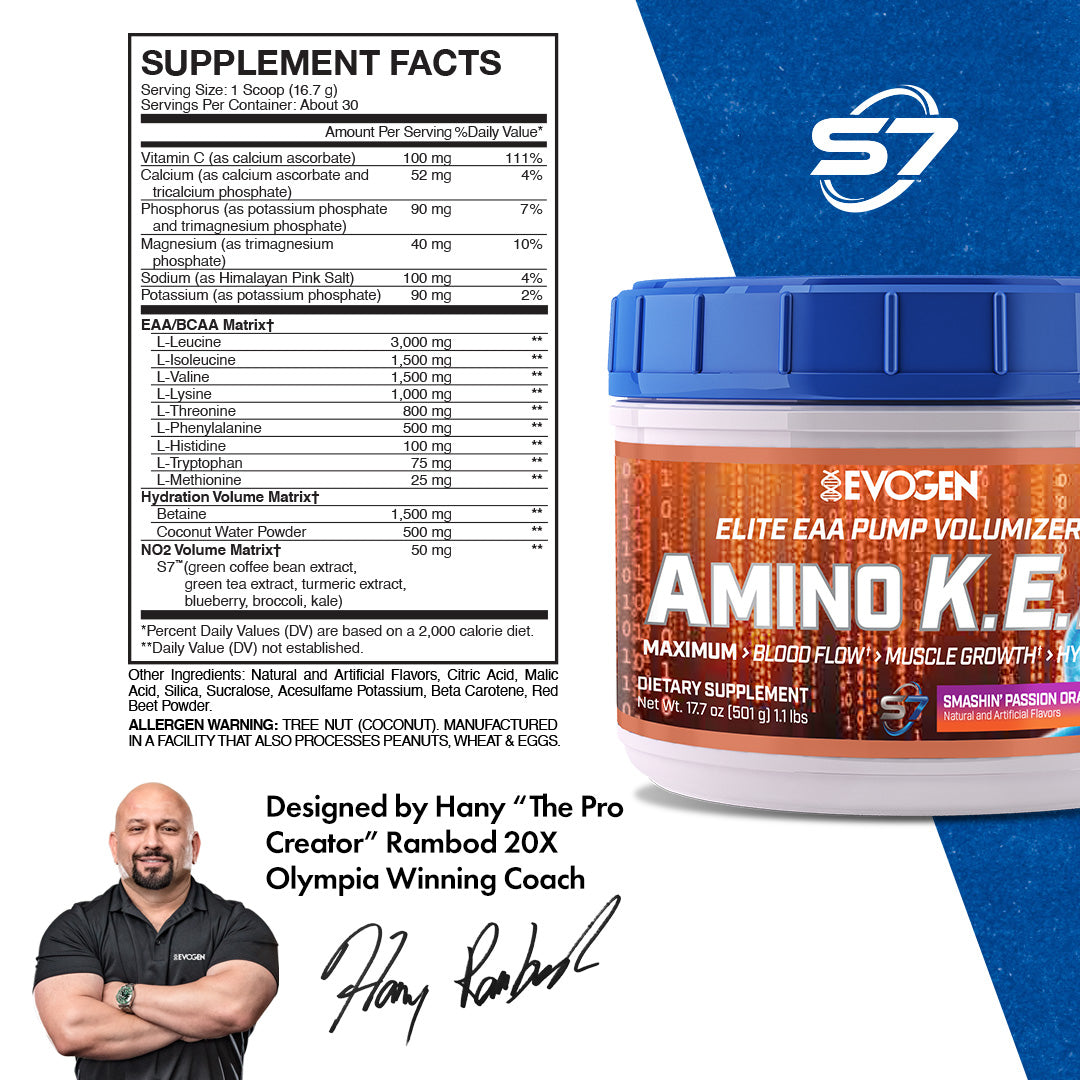 Amino K.E.M. EAA Supplement Facts