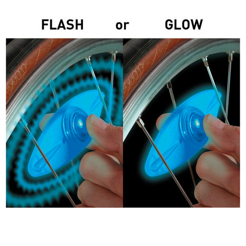 BLUE LED SPOKE LIGHT LED BICYCLE WHEEL LIGHT FLASHING BIKE LED NIGHT 