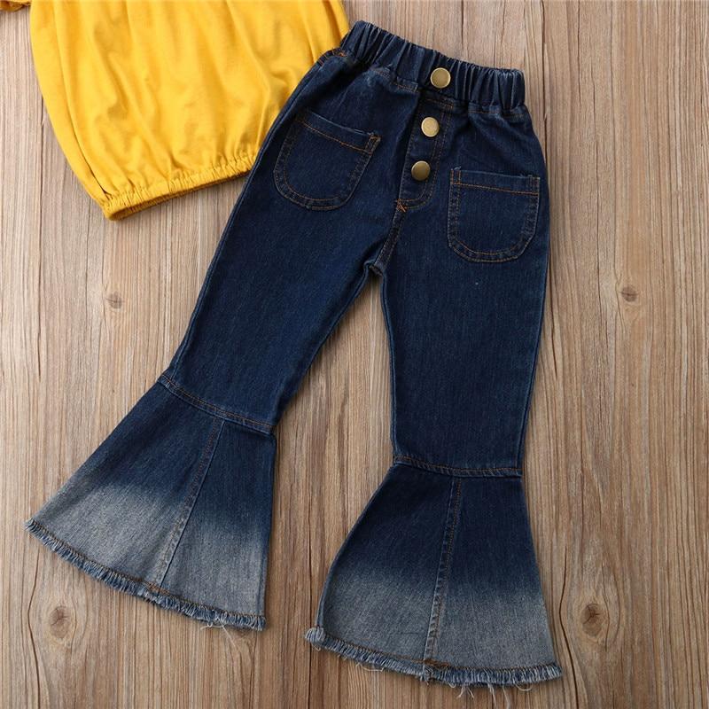 conjunto calça flare infantil