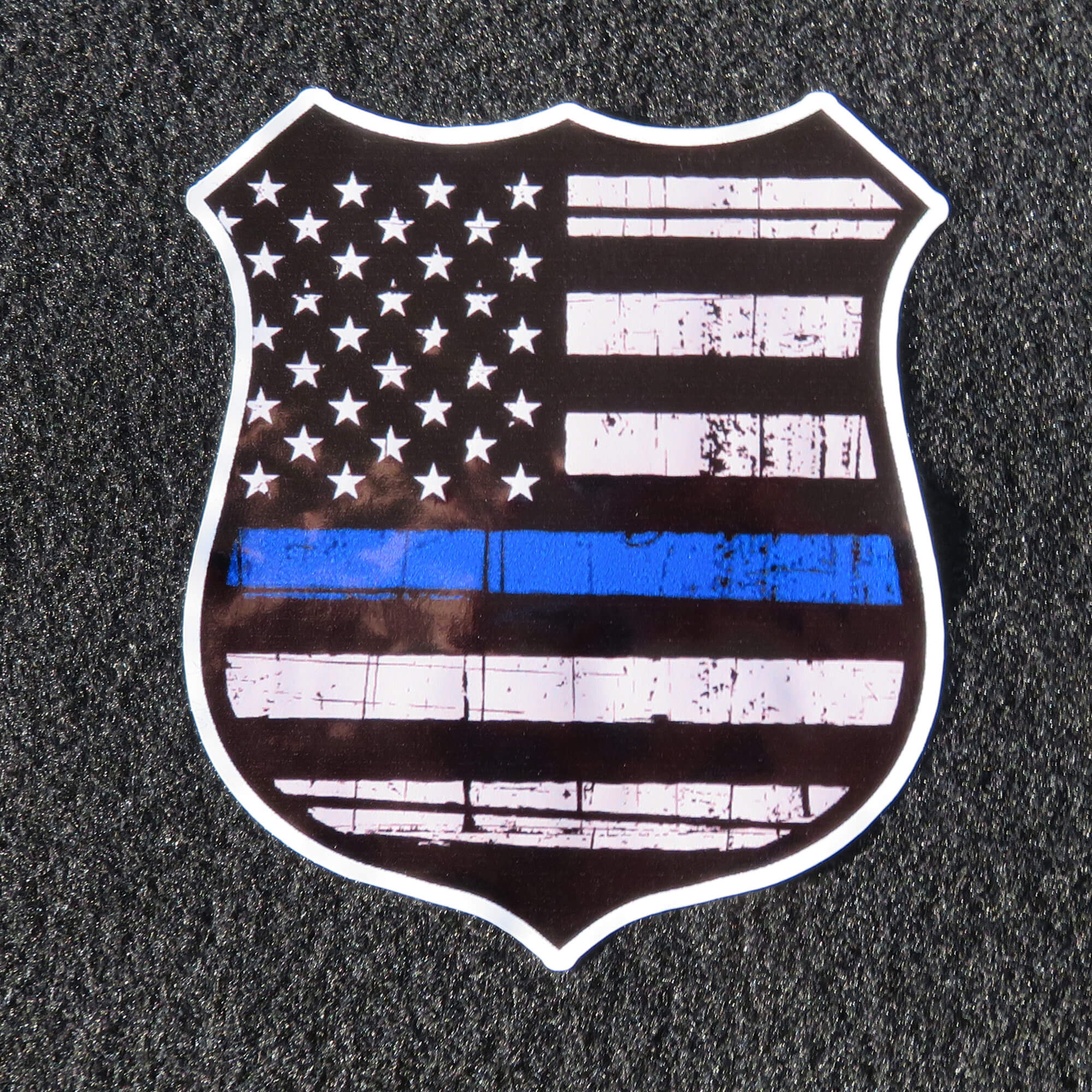 Thin Blue Line Police Badge Vinyl Decal Mce Designs