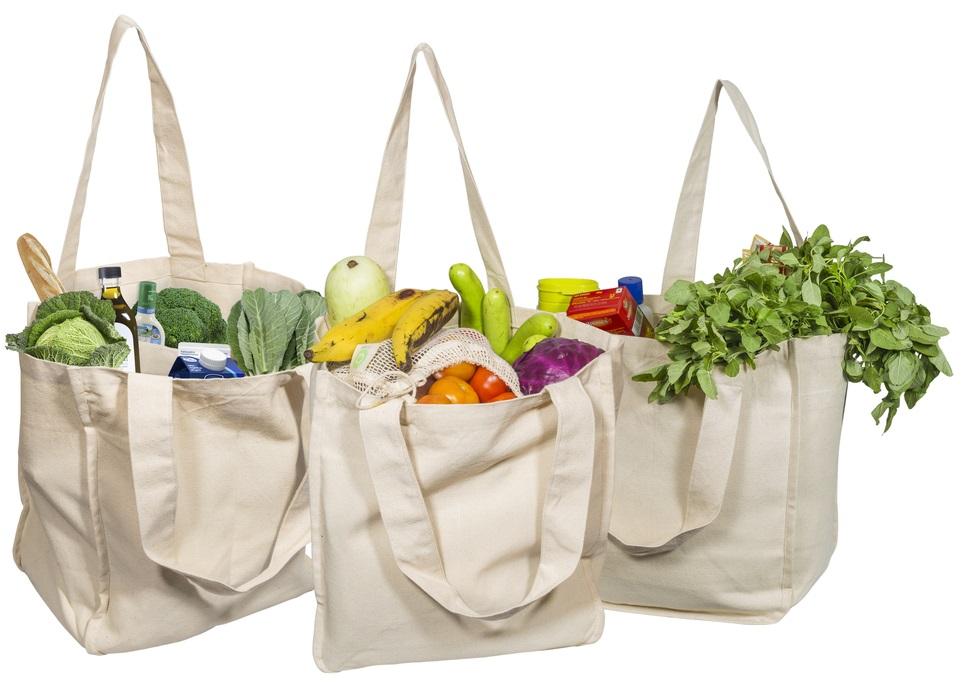 Wholesale Canvas Cotton Grocery Tote Bags With Compartments Organic Cotton Mart Wholesale 2270