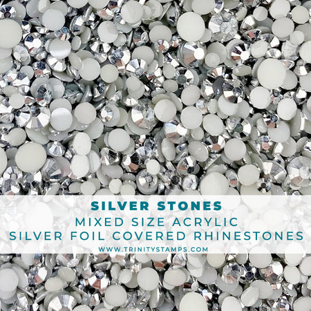 Silver Sparkle - Sparkle Rhinestone Embellishment Mix