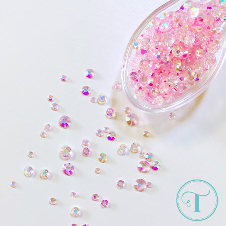 7mm Crystal Clear CH38 Preset Rhinestones - 100 Pieces