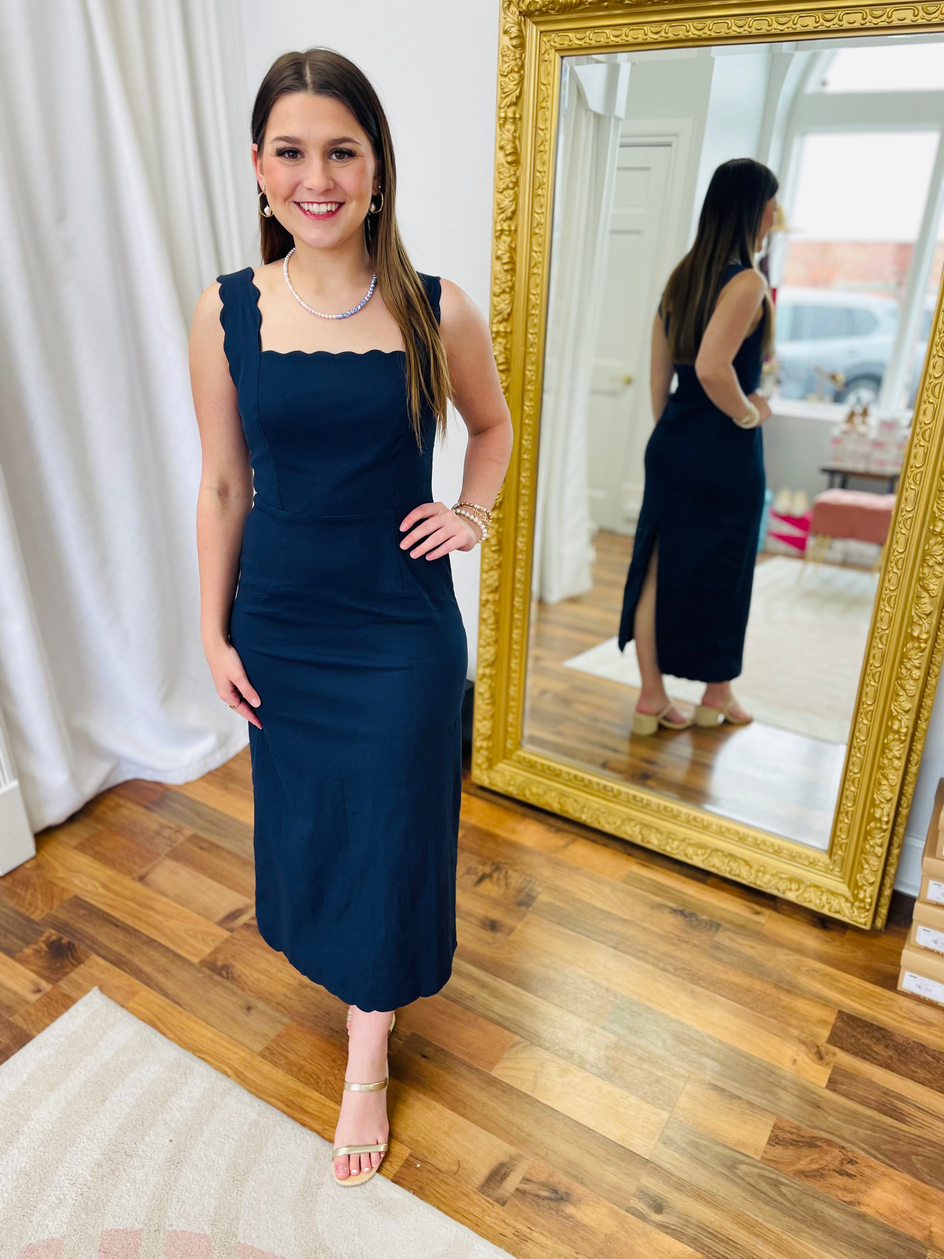 Waves on a Sunset Midi Dress