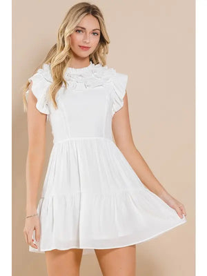 Ruffle Romance Dress - Gossip Clothing Boutique
