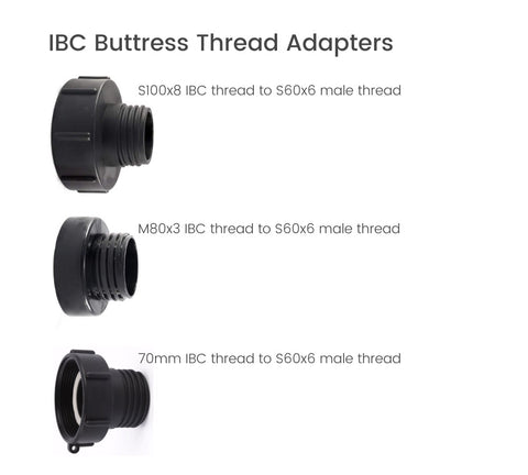 IBC thread reducer to S60x6 IBC fitting adapter