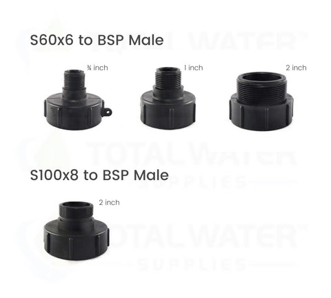 IBC to BSP male adapters