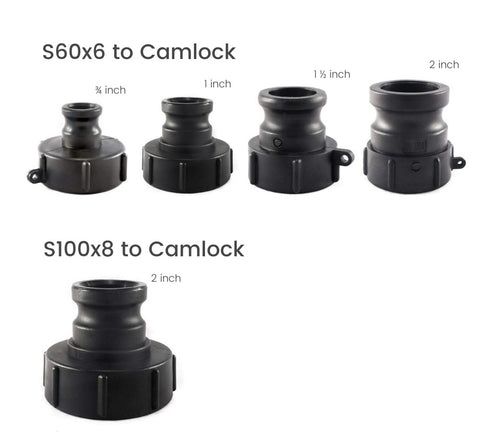 IBC to Camlock adapters