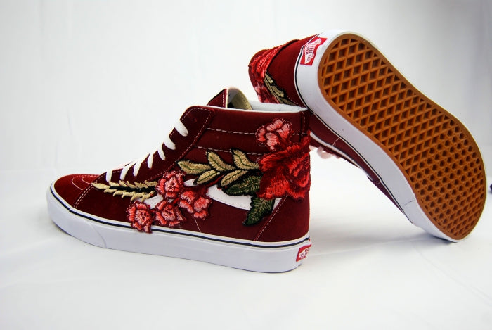 custom vans red