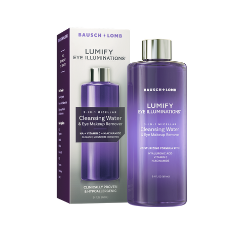 LUMIFY Eye Illuminations 3-In-1 Micellar Cleansing Water & Eye Makeup Remover
