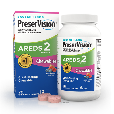 PreserVision® AREDS 2 Vitamin & Mineral Supplement 70 Count Chewables package