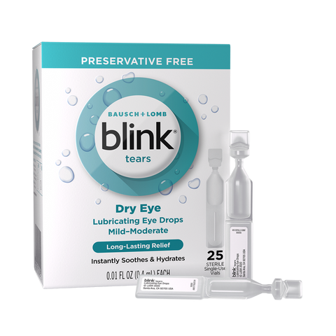 Blink® Tears Preservative Free Lubricating Eye Drops package