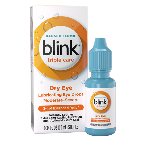 Blink® Triple Care Lubricating Eye Drops package