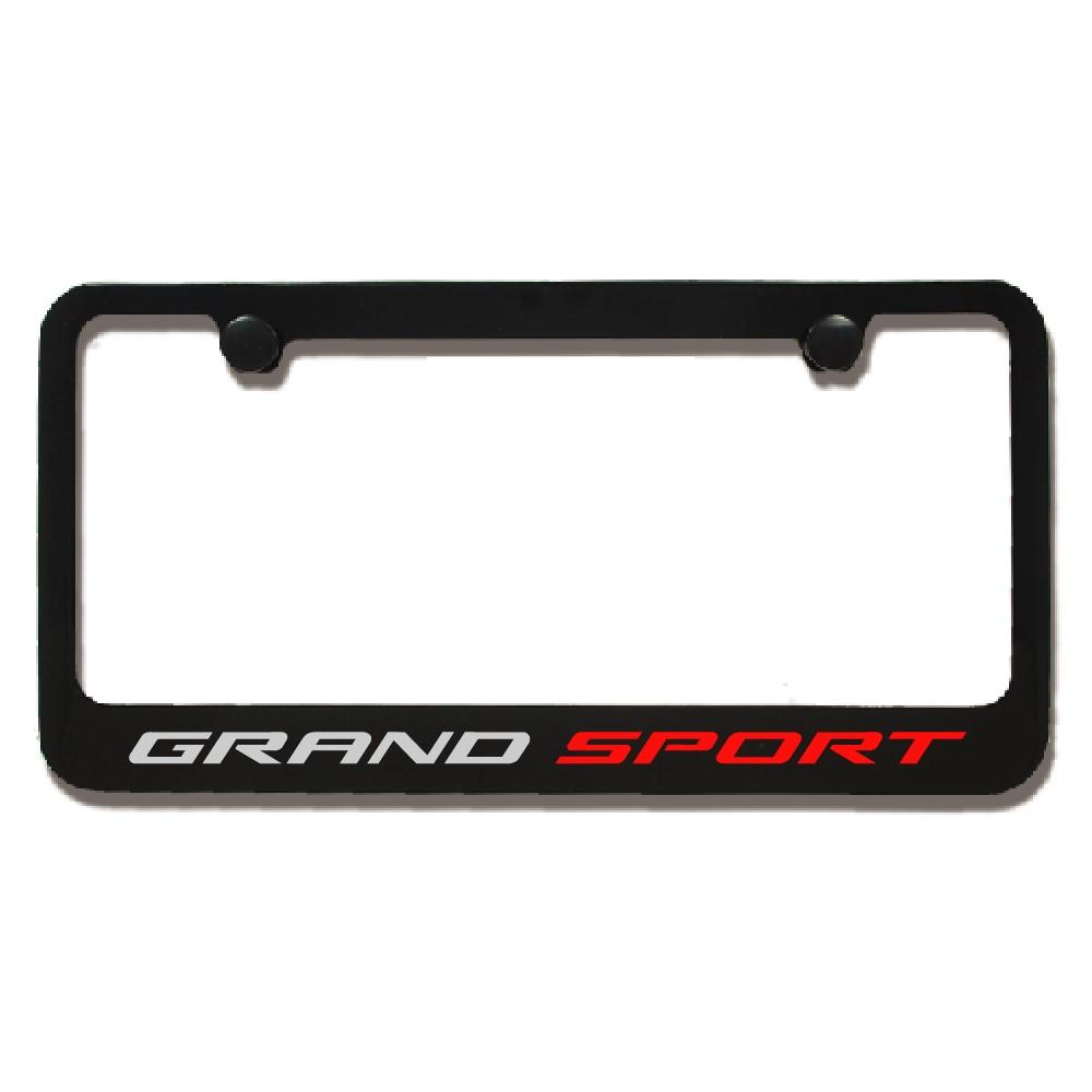 C7 Corvette Stingray Black License Plate Frame w/Z06 Supercharged