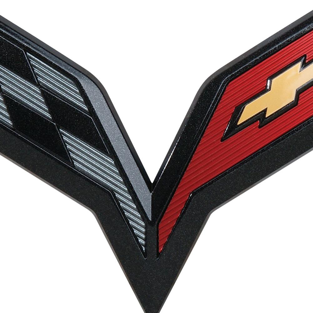 Corvette GM Crossed Flags Emblem Carbon Flash C7 Stingray, Z51