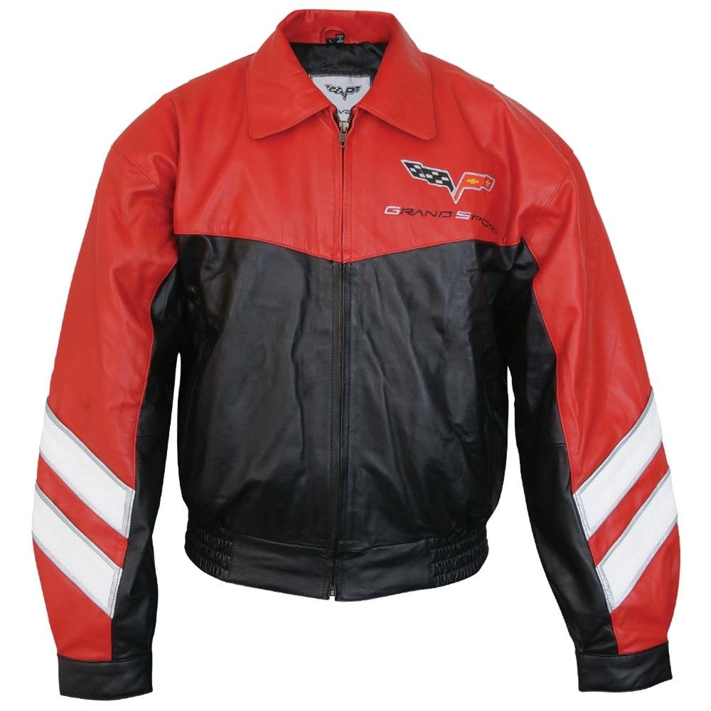 Corvette Grand Sport Leather Jacket Two Tone - Red/Black : 2010-2013 On ...
