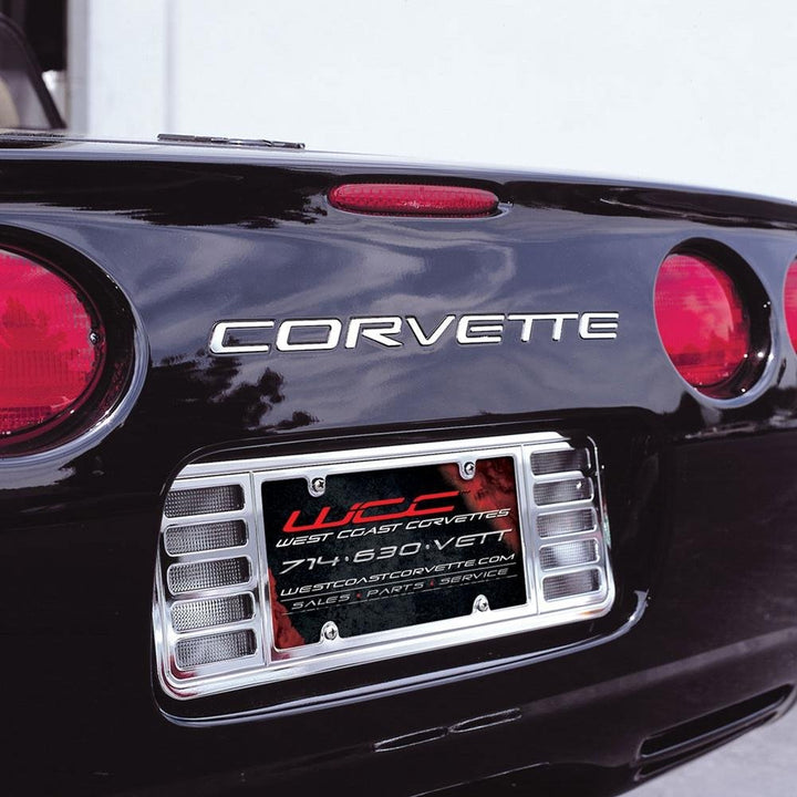 Corvette License Plate Frame Billet Chrome 1997 2004 C5 And Z06