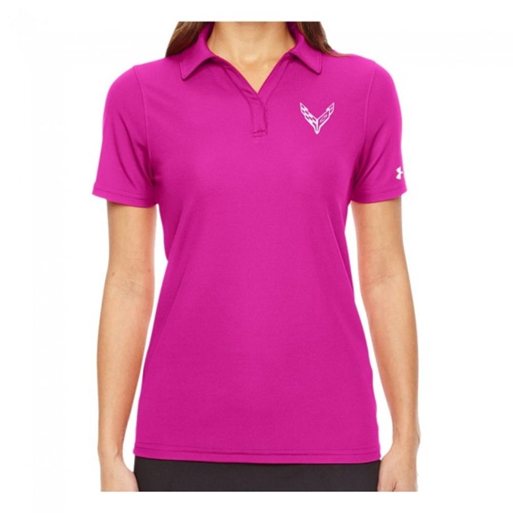 pink under armour polo