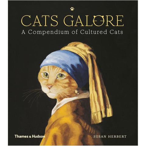 Susan Herbert Cats Galore 书封面展示了戴珍珠耳环的女孩