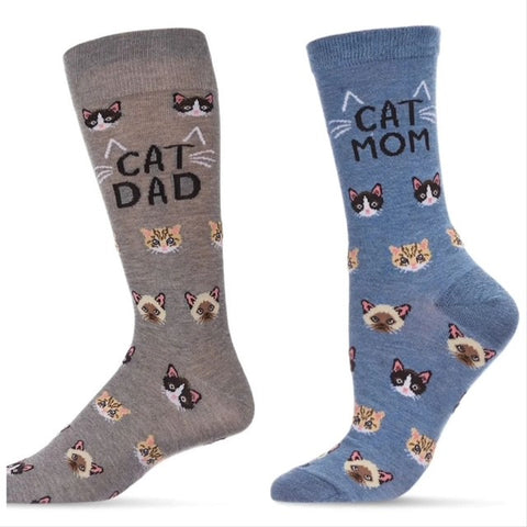 Cat Dad and Cat Mom Socks