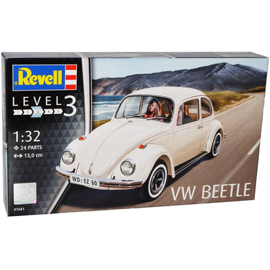 Revell 1/24 Scale VW New Beetle Car (Snap) w/paint & glue - Easy