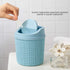 Small Plastic Bin With Lid, Mini Trash Can, Rolling Lid Trash Bin