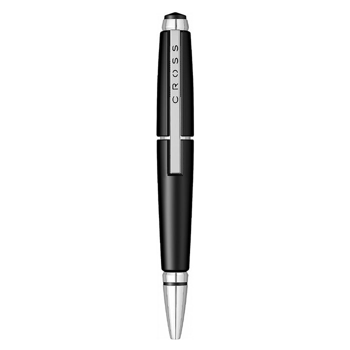 cross edge matte black lacquer gel rollerball pen