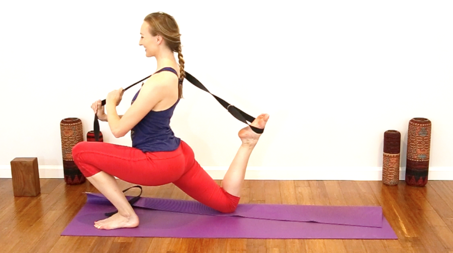 yoga strap neck stretch